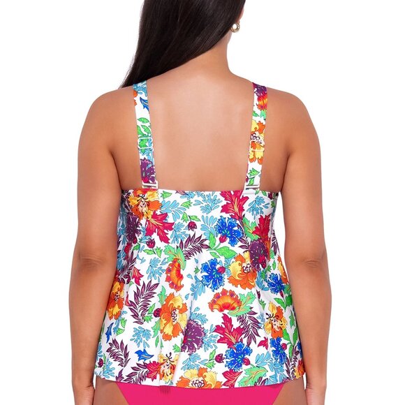 NWT Sunsets Escape Camilla Flora Sadie High Neck Tankini Top Swimsuit 22 - Picture 3 of 7